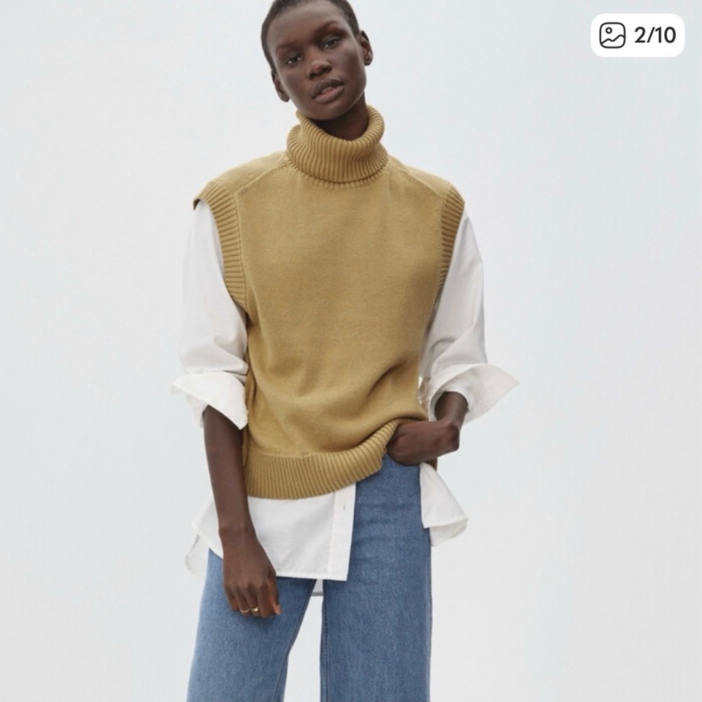 EUC Everlane turtleneck sweater vest